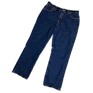 Cabela's Fleece Lined Jeans Womens 12 Short‎ 32X30 Blue Straight Leg Outdoors
